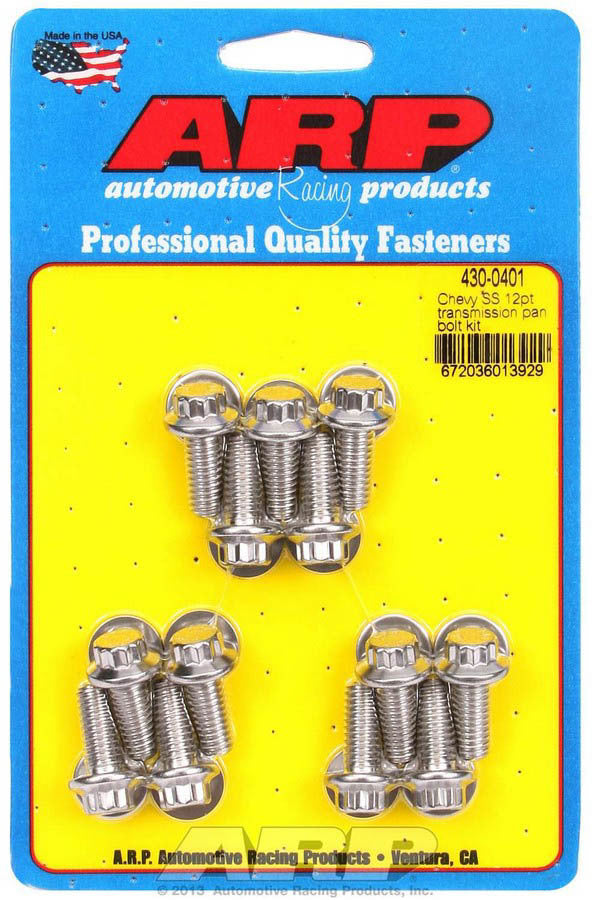 Auto Racing Products Drivetrain Component S/S Trany Pan Bolt Kit 12pt. 430-0401