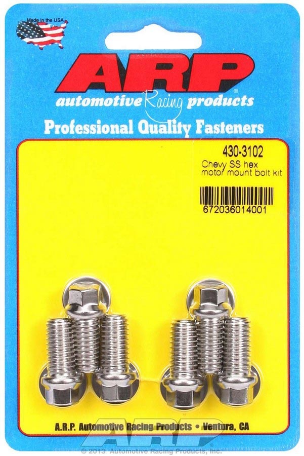 Auto Racing Products Engine Component Chevy S/S Motor Mount to Block Bolt Kit - 6pt. 430-3102
