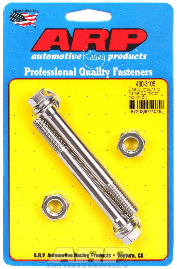 Auto Racing Products Engine Component Chevy S/S Motor Mount to Frame Bolt Kit - 6pt. 430-3105