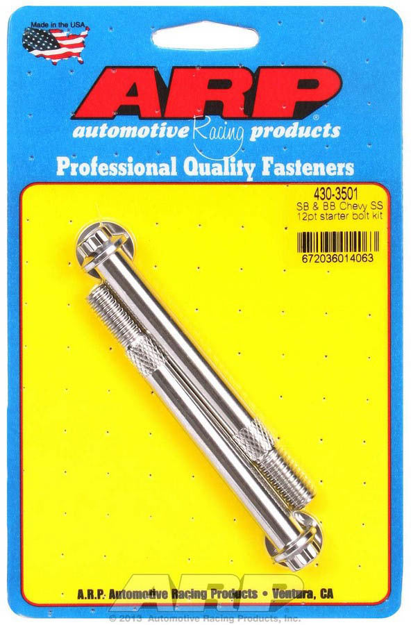 Auto Racing Products Automotive Hardware S/S Starter Bolt Kit 12pt. 430-3501