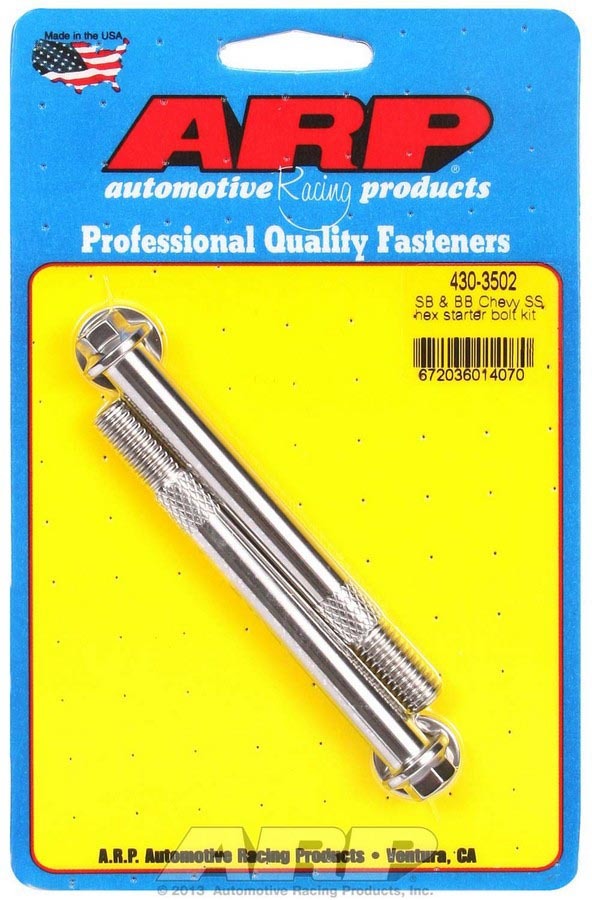 Auto Racing Products Automotive Hardware S/S Starter Bolt Kit 6pt. 430-3502