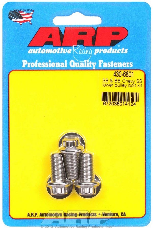 Auto Racing Products Automotive Hardware Chevy S/S Lower Pulley Bolt Kit 430-6801