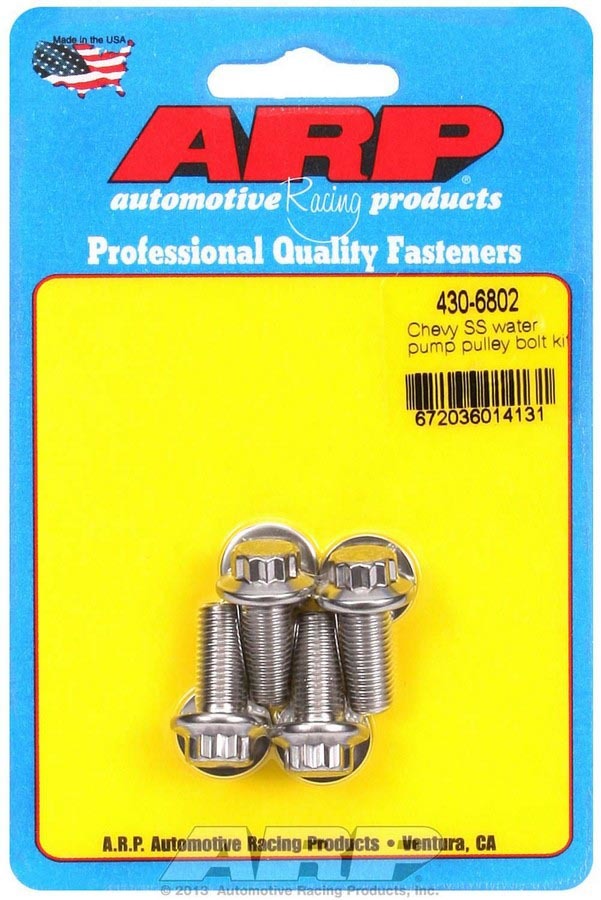 Auto Racing Products Cooling Component Chevy S/S W/P Pulley Bolt Kit 430-6802