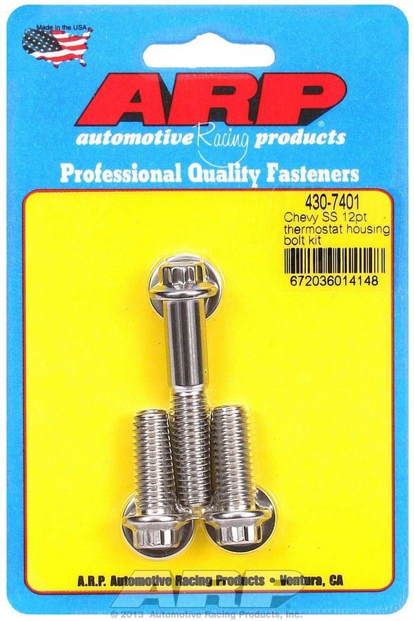Auto Racing Products Automotive Hardware Chevy S/S Thermostat Housing Bolt Kit 12pt. 430-7401