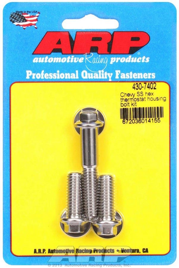 Auto Racing Products Automotive Hardware Chevy S/S Thermostat Housing Bolt Kit 6pt. 430-7402
