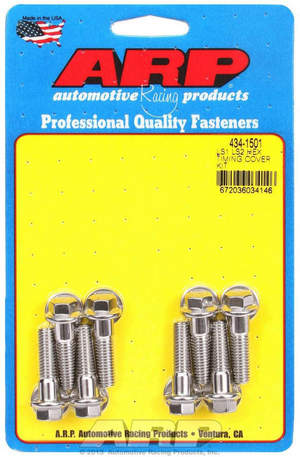 Auto Racing Products Engine Component S/S Timing Cover Bolt Kit - 6pt. LS1/LS2 434-1501