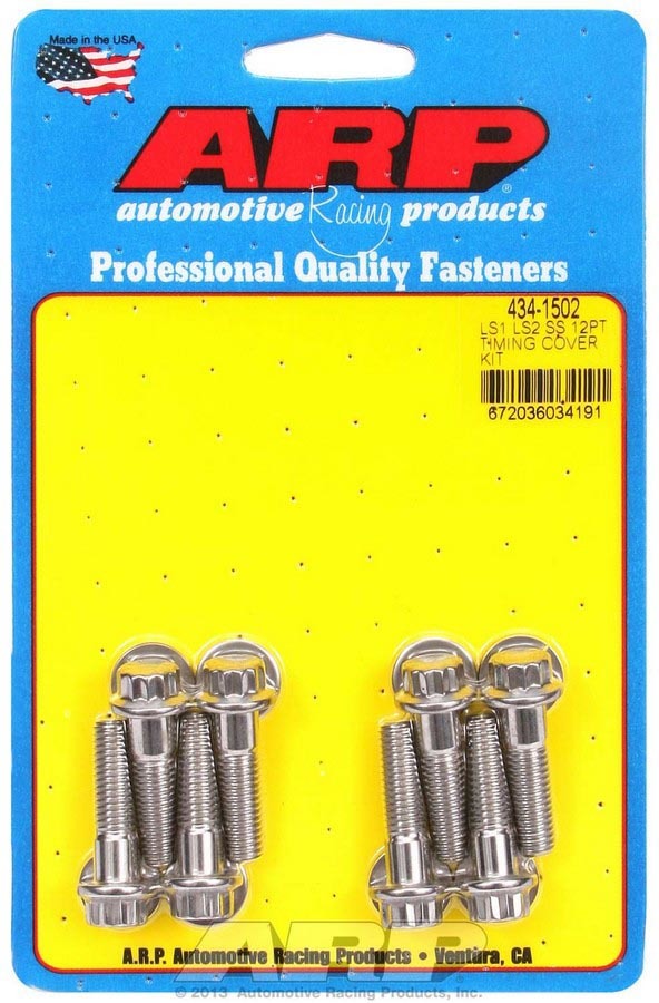 Auto Racing Products Engine Component S/S Timing Cover Bolt Kit - 12pt. LS1/LS2 434-1502