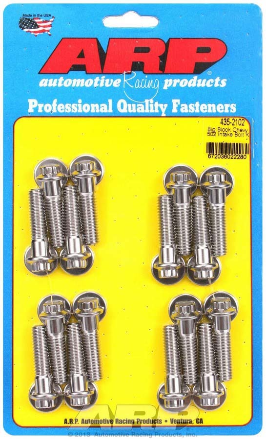 Auto Racing Products Engine Component BBC S/S Intake Bolt Kit 12pt. 435-2102