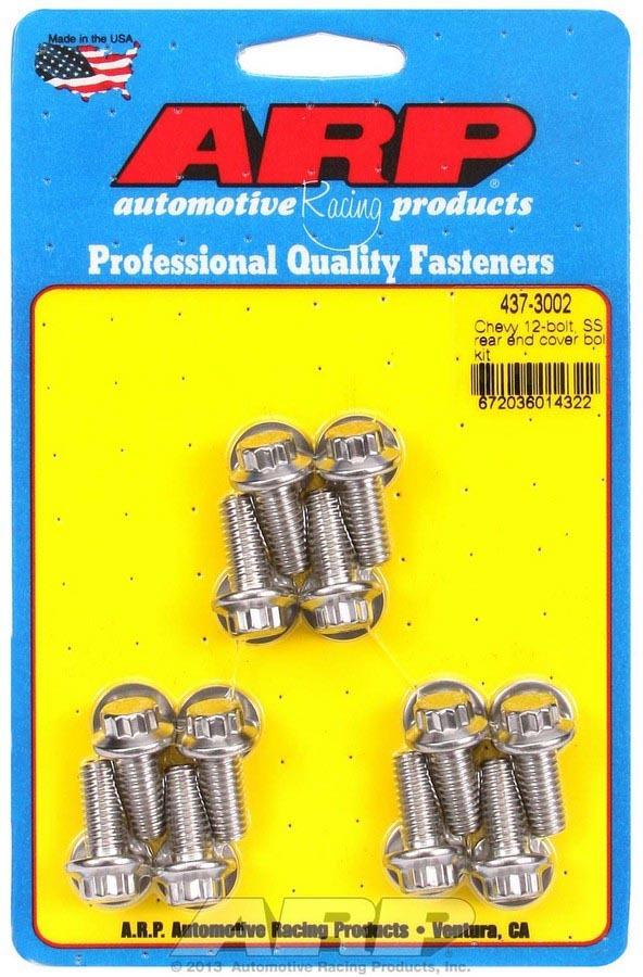 Auto Racing Products Drivetrain Component S/S Rear End Cover Bolt Kit - 12-Bolt Chevy 437-3002