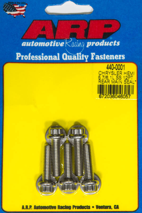 Auto Racing Products Engine Component Rear Motor Cover Bolt Kit Mopar 5.7/6.1L Hemi 440-0001