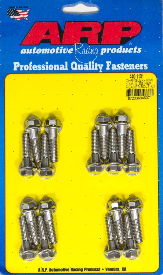 Auto Racing Products Exhaust Header Header Bolt Kit 6pt Mopar 5.7/6.1L Hemi 440-1101
