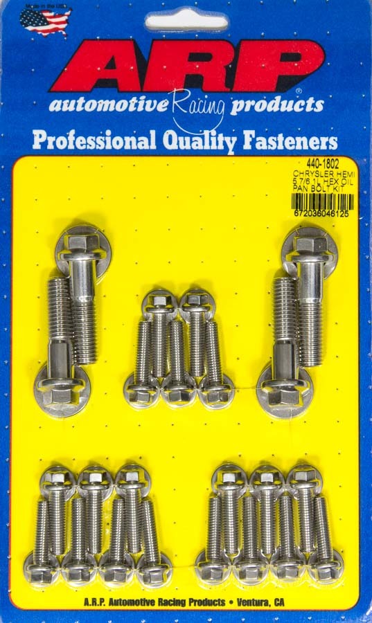 Auto Racing Products Engine Component Oil Pan 6pt Bolt Kit Mopar 5.7L/6.1L Hemi 440-1802