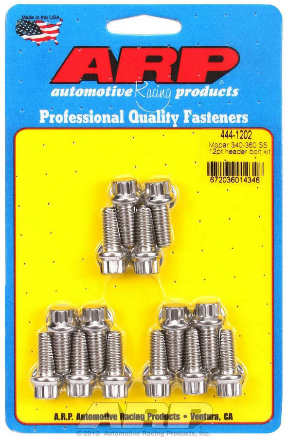 Auto Racing Products Exhaust Header S/S Header Bolt Kit - 5/16 x .750 UHL (14) 444-1202