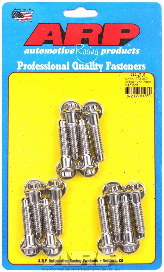 Auto Racing Products Engine Component Mopar Intake Bolt Kit 12pt. 444-2101