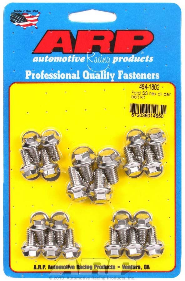 Auto Racing Products Engine Component Ford S/S Oil Pan Bolt Kit 6pt. 454-1802