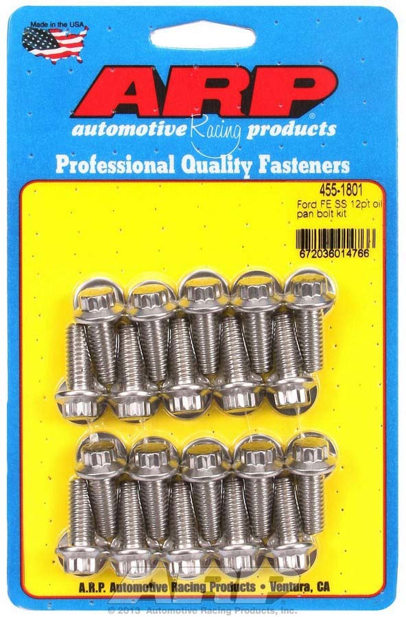 Auto Racing Products Engine Component BBF S/S Oil Pan Bolt Kit 12pt. 455-1801