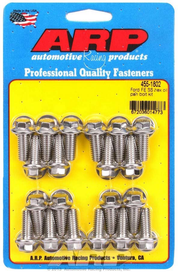 Auto Racing Products Engine Component BBF S/S Oil Pan Bolt Kit 6pt. 455-1802