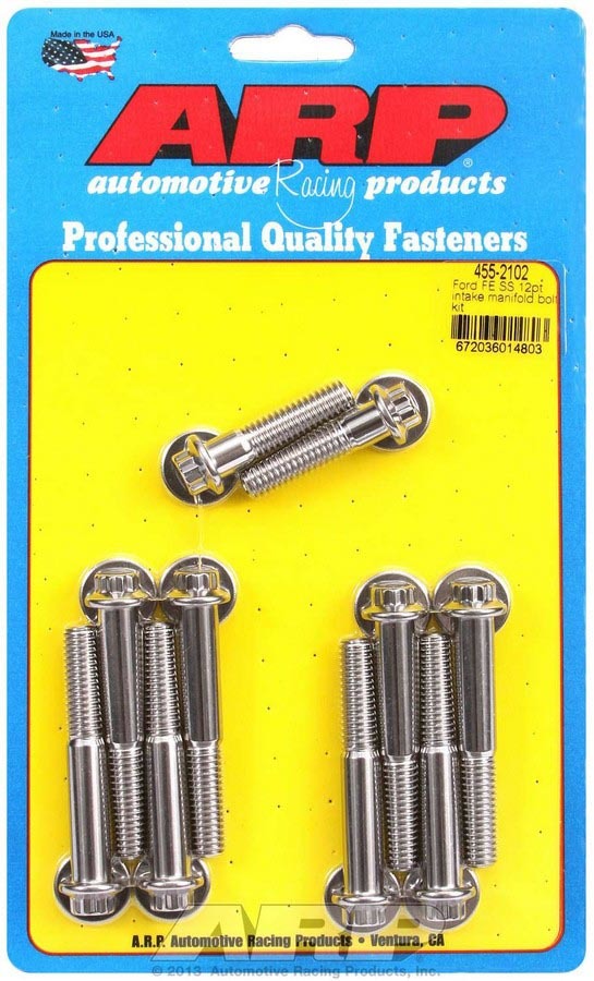 Auto Racing Products Engine Component BBF S/S Intake Bolt Kit 12pt. 455-2102
