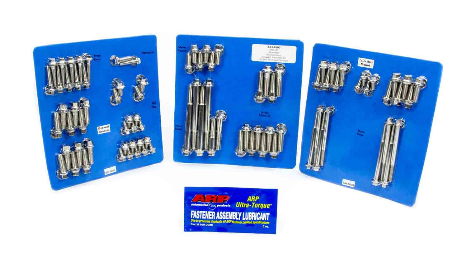 Auto Racing Products Engine Component SBC S/S Complete Engine Fastener Kit 6pt. 534-9603