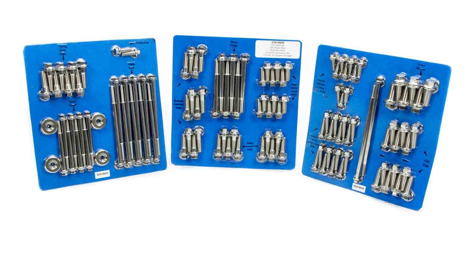 Auto Racing Products Engine Component GM LS S/S Complete Eng. Fastener Kit 6pt. 534-9605