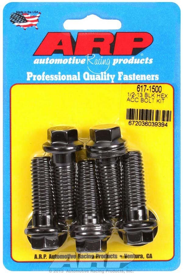 Auto Racing Products Automotive Hardware Bolt Kit - 6pt. (5) 1/2-13 x 1.500 617-1500