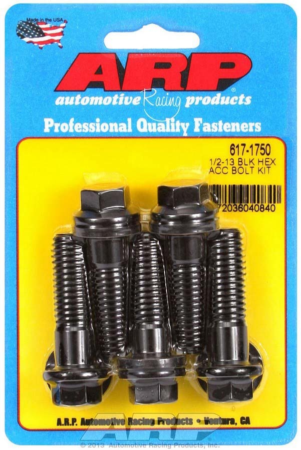 Auto Racing Products Automotive Hardware Bolt Kit - 6pt. (5) 1/2-13 x 1.750 617-1750