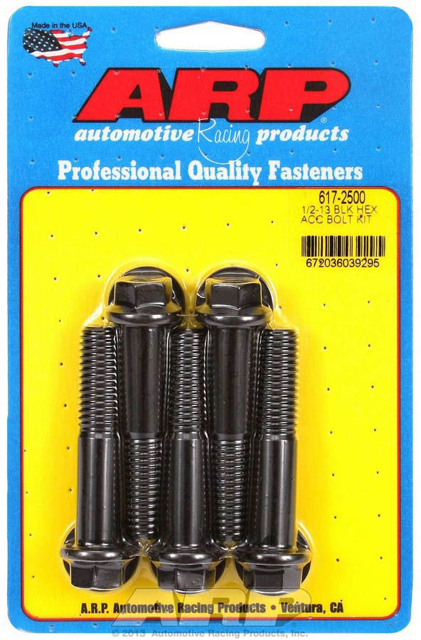 Auto Racing Products Automotive Hardware Bolt Kit 6pt 5pk 1/2-13 x 2.500 617-2500