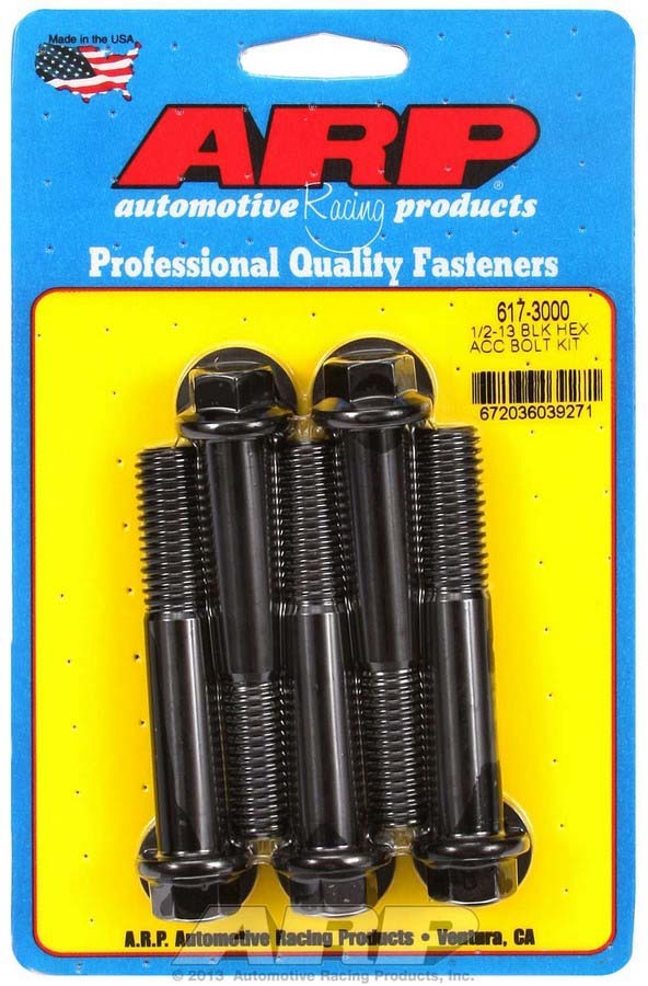 Auto Racing Products Automotive Hardware Bolt Kit - 6pt. (5) 1/2-13 x 3.000 617-3000
