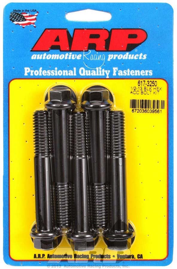 Auto Racing Products Automotive Hardware 1/2-13 x 3.250 6pt Bolt Kit 5pk 617-3250