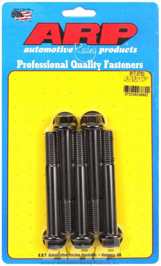 Auto Racing Products Automotive Hardware 1/2-13 x 3.750 6pt Bolt Kit 5pk 617-3750