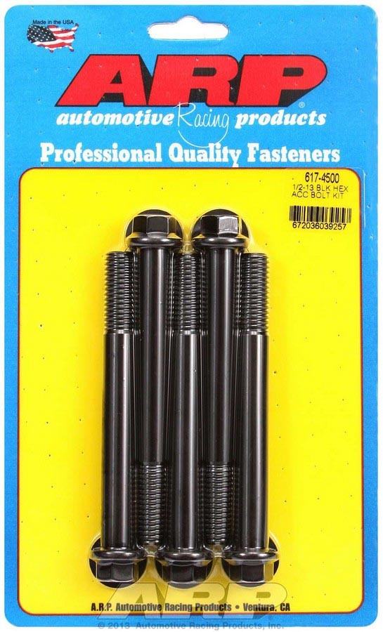 Auto Racing Products Automotive Hardware Bolt Kit - 6pt. (5) 1/2-13 x 4.500 617-4500