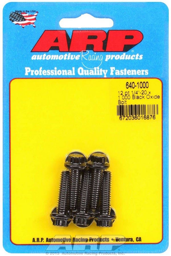 Auto Racing Products Automotive Hardware Bolt Kit - 12pt. (5) 1/4-20 x 1.000 640-1000