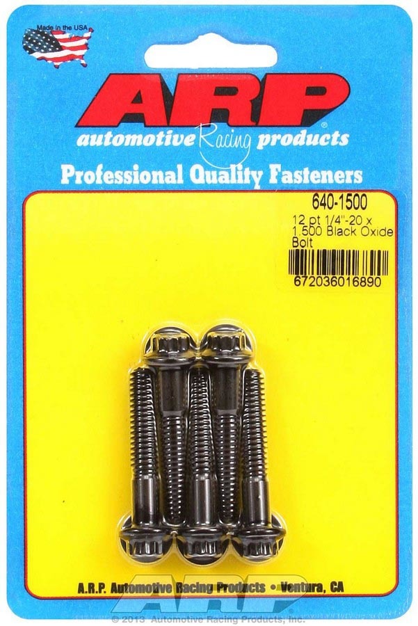 Auto Racing Products Automotive Hardware Bolt Kit - 12pt. (5) 1/4-20 x 1.500 640-1500