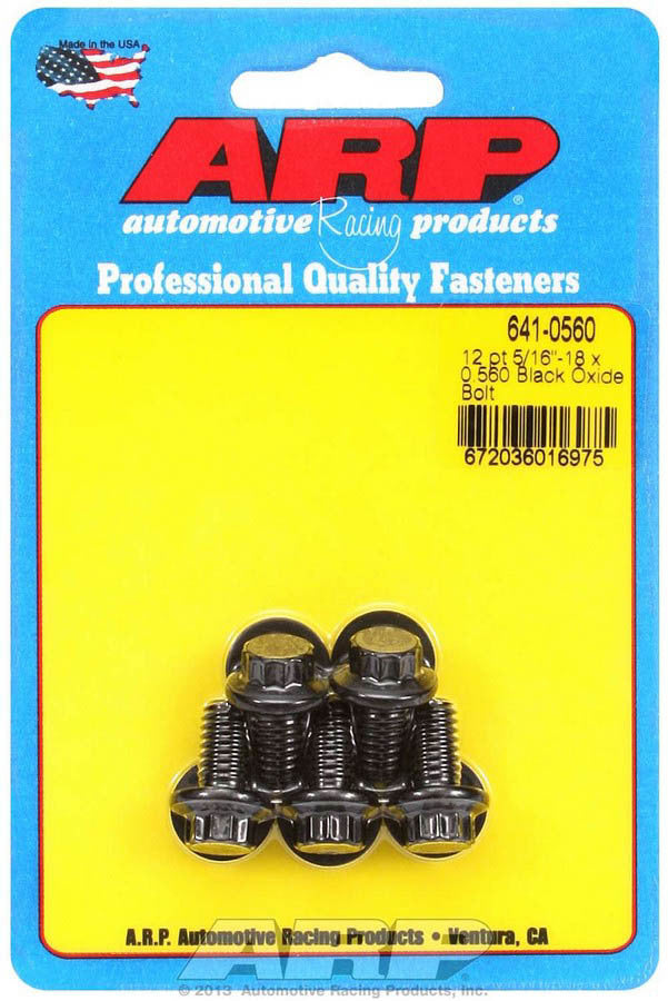 Auto Racing Products Automotive Hardware Bolt Kit - 12pt 5pk 5/16-18 x .560 641-0560