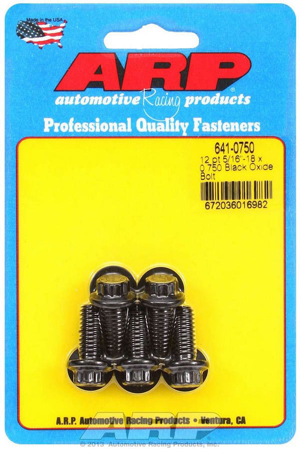 Auto Racing Products Automotive Hardware Bolt Kit - 12pt. (5) 5/16-18 x .750 641-0750