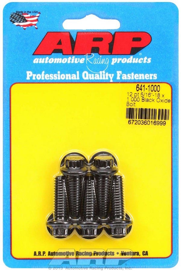 Auto Racing Products Automotive Hardware Bolt Kit - 12pt. (5) 5/16-18 x 1.000 641-1000