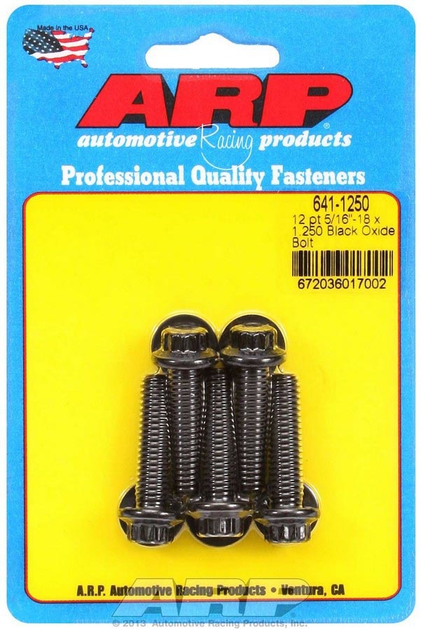 Auto Racing Products Automotive Hardware Bolt Kit - 12pt. (5) 5/16-18 x 1.250 641-1250