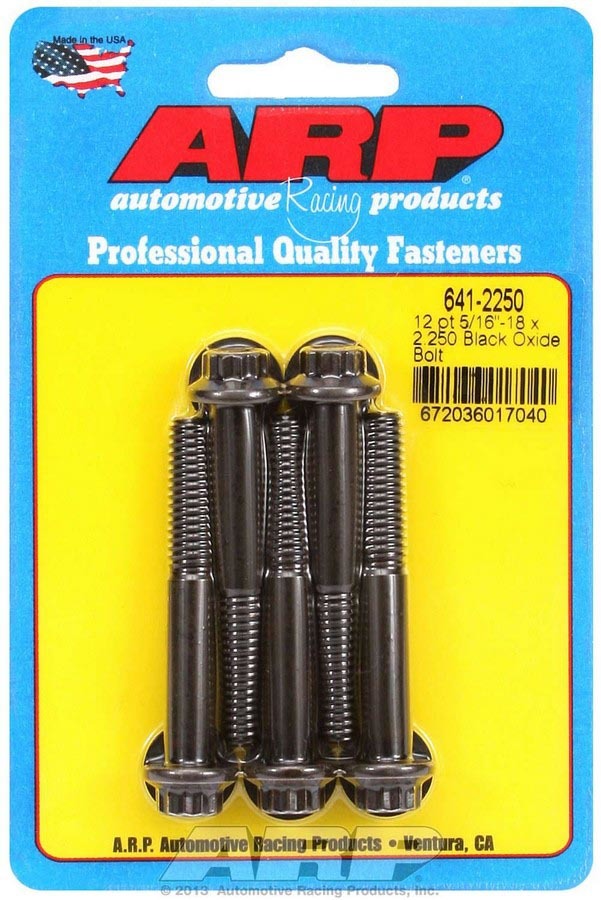 Auto Racing Products Automotive Hardware Bolt Kit - 12pt. (5) 5/16-18 x 2.250 641-2250