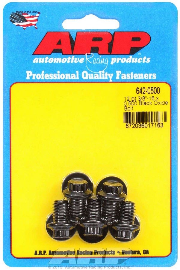 Auto Racing Products Automotive Hardware Bolt Kit 12pt 5pk 3/8-16 x 0.500 642-0500