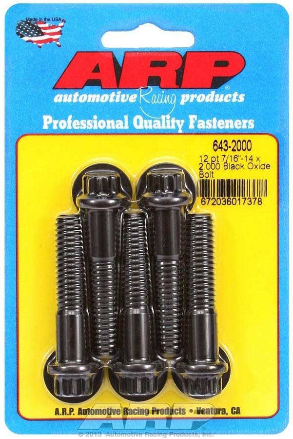 Auto Racing Products Automotive Hardware Bolt Kit - 12pt. (5) 7/16-14 x 2.000 643-2000