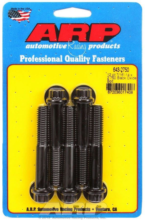 Auto Racing Products Automotive Hardware Bolt Kit - 12pt. (5) 7/16-14 x 2.750 643-2750