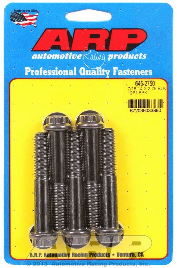 Auto Racing Products Automotive Hardware Bolt Kit - 12pt 5pk 7/16-14 x 2.750 645-2750