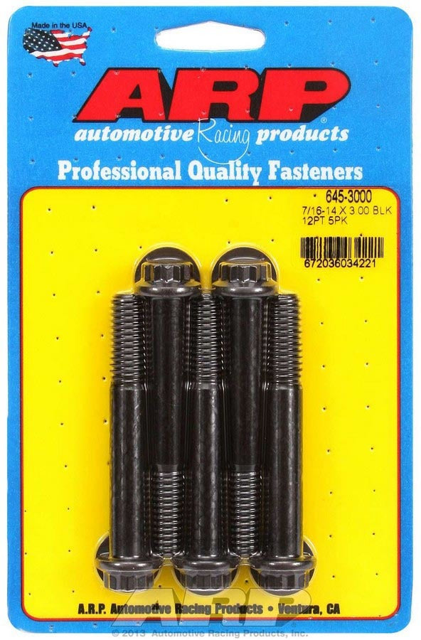 Auto Racing Products Automotive Hardware Bolt Kit 12pt 5pk 7/16-14 x 3.000 645-3000