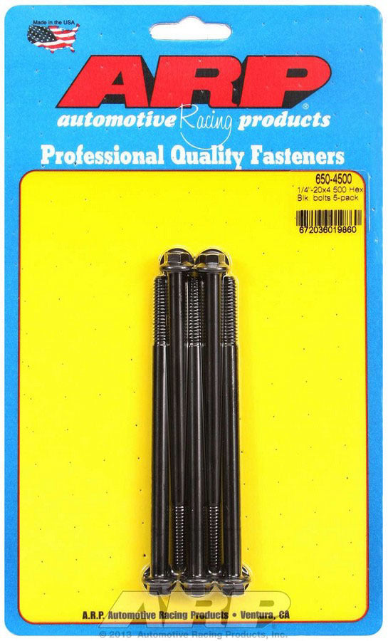 Auto Racing Products Automotive Hardware Bolt Kit - 6pt 5pk 1/4-20 x 4.500 650-4500