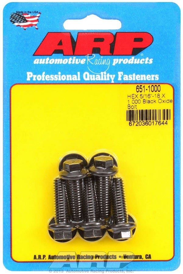 Auto Racing Products Automotive Hardware Bolt Kit - 6pt. (5) 5/16-18 x 1.000 651-1000