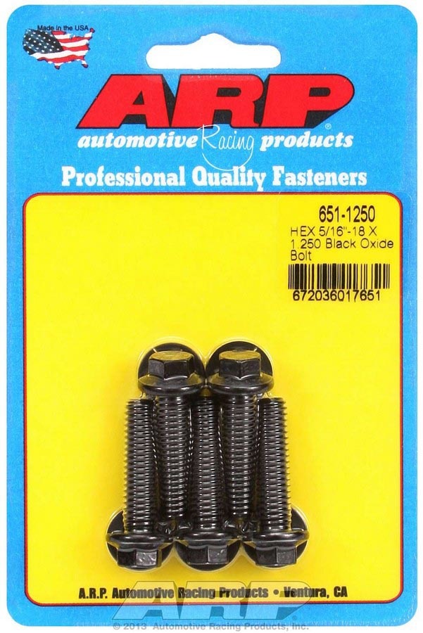 Auto Racing Products Automotive Hardware Bolt Kit - 6pt. (5) 5/16-18 x 1.250 651-1250