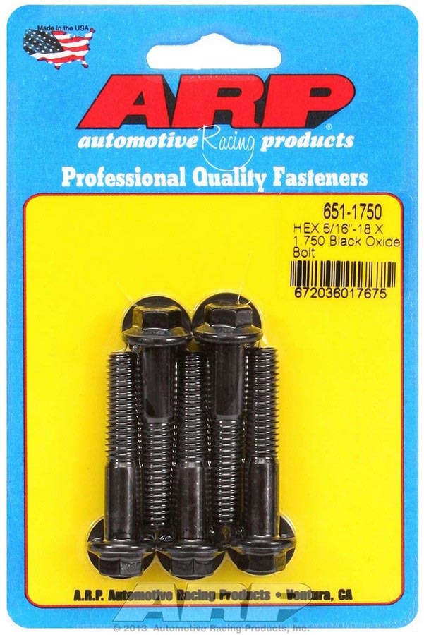 Auto Racing Products Automotive Hardware Bolt Kit - 6pt 5pk 5/16-18 x 1.750 651-1750