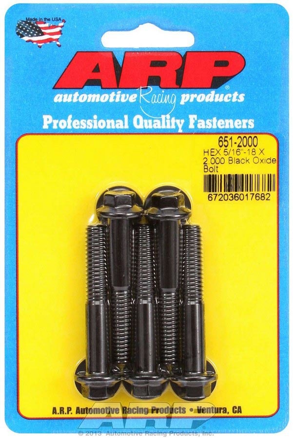 Auto Racing Products Automotive Hardware Bolt Kit - 6pt. (5) 5/16-18 x 2.000 651-2000