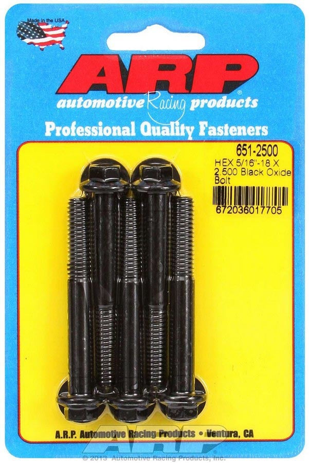 Auto Racing Products Automotive Hardware Bolt Kit 6pt 5pk 5/16-18 x 2.500 651-2500