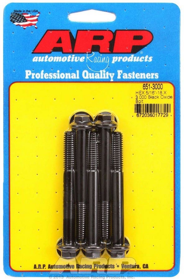 Auto Racing Products Automotive Hardware Bolt Kit - 6pt 5pk 5/16-18 x 3.000 651-3000
